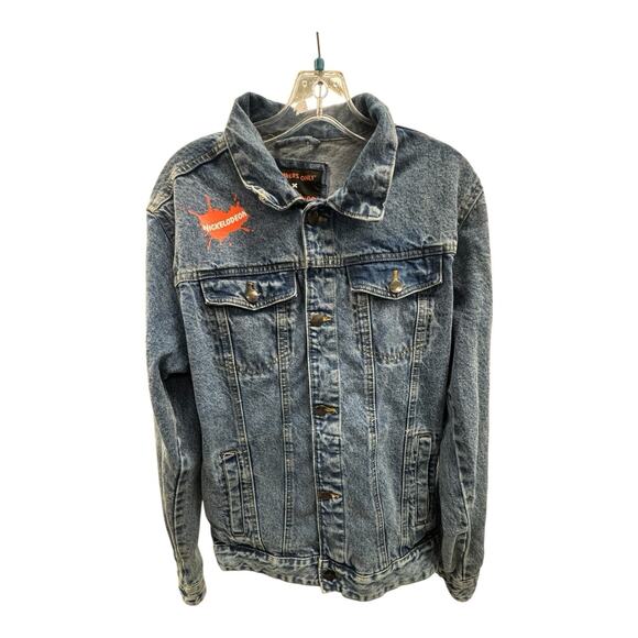 Members Only Other - Members Only x Nickelodeon Denim Jean Jacket Size L Rugrats & More Cartoon 90's